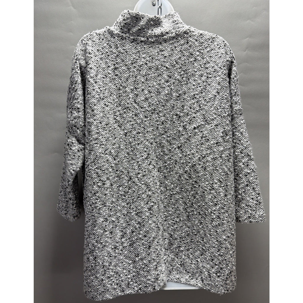Lou & Gray For Loft Women’s Size XS Gray Black Marl Sweater Mock Neck Pullover