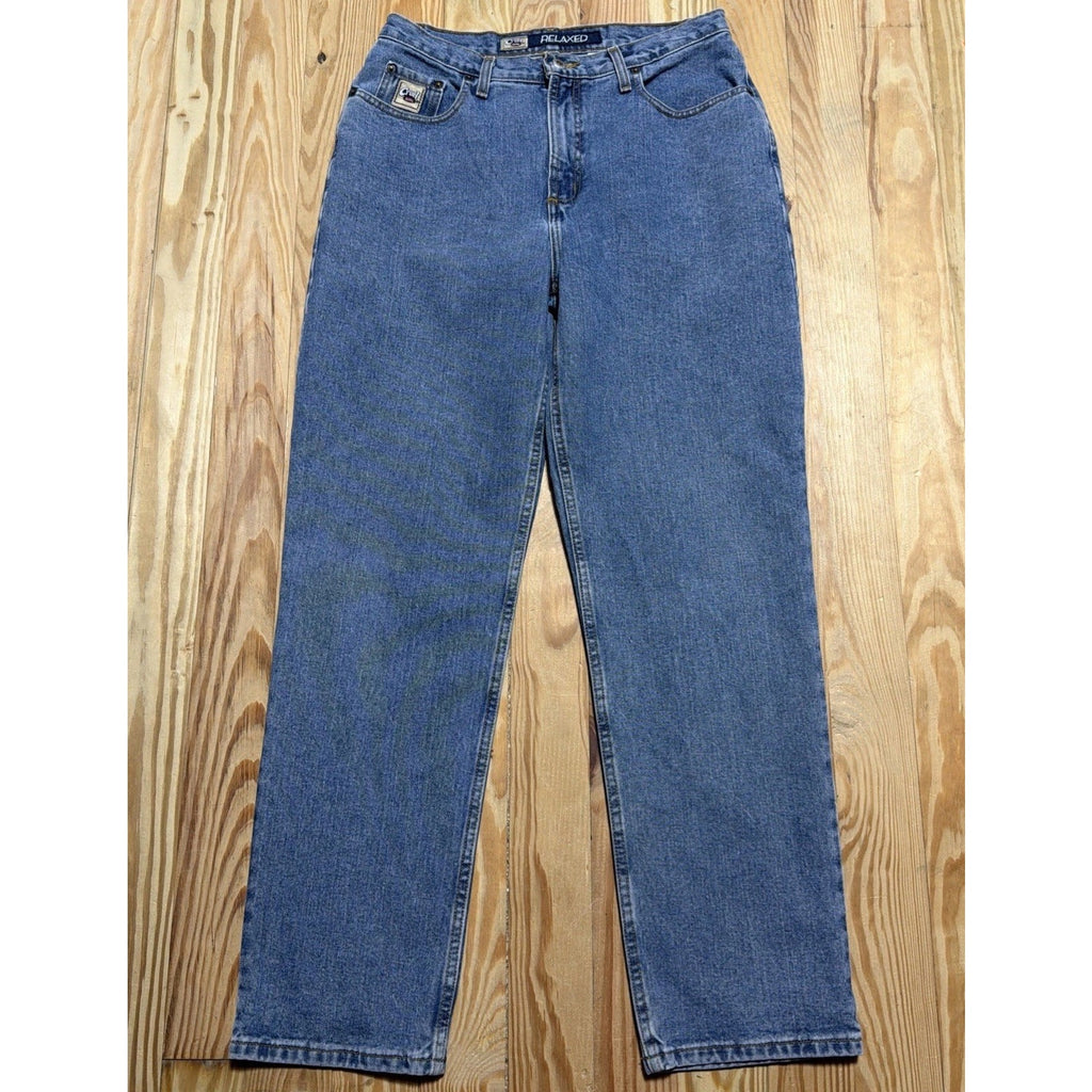 Cruel Girl Relaxed Tapered High Rise Womens 13R Denim Blue Jeans Y2K 90s 31x31