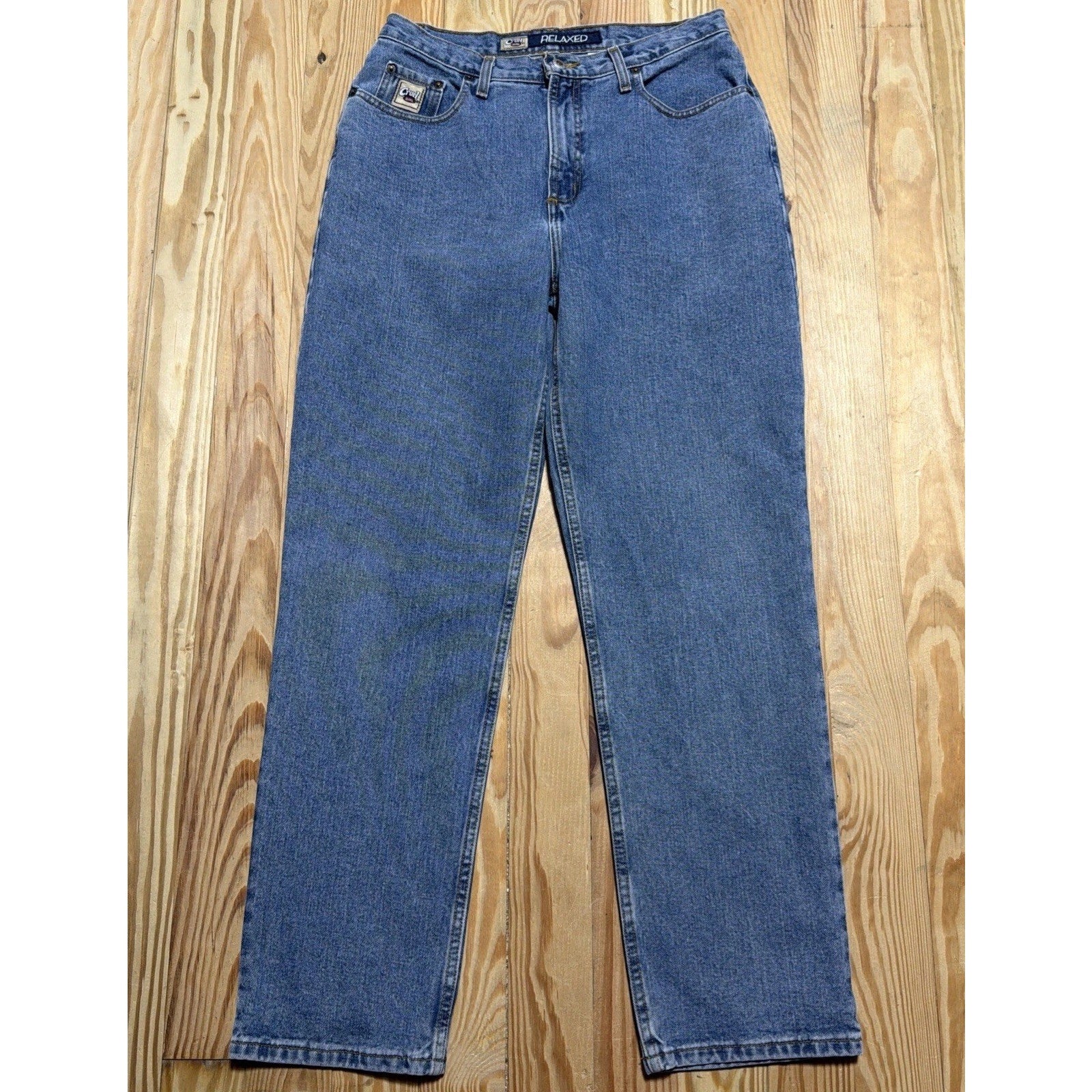 Cruel Girl Relaxed Tapered High Rise Womens 13R Denim Blue Jeans Y2K 90s 31x31