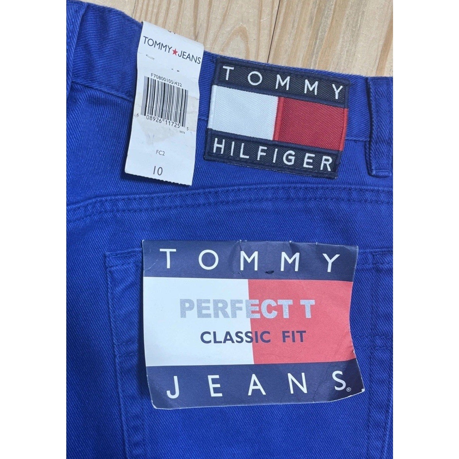 Vintage Women's Tommy Hilfiger Cobalt Blue Denim High Rise Mom Jeans - Sz 10 NWT