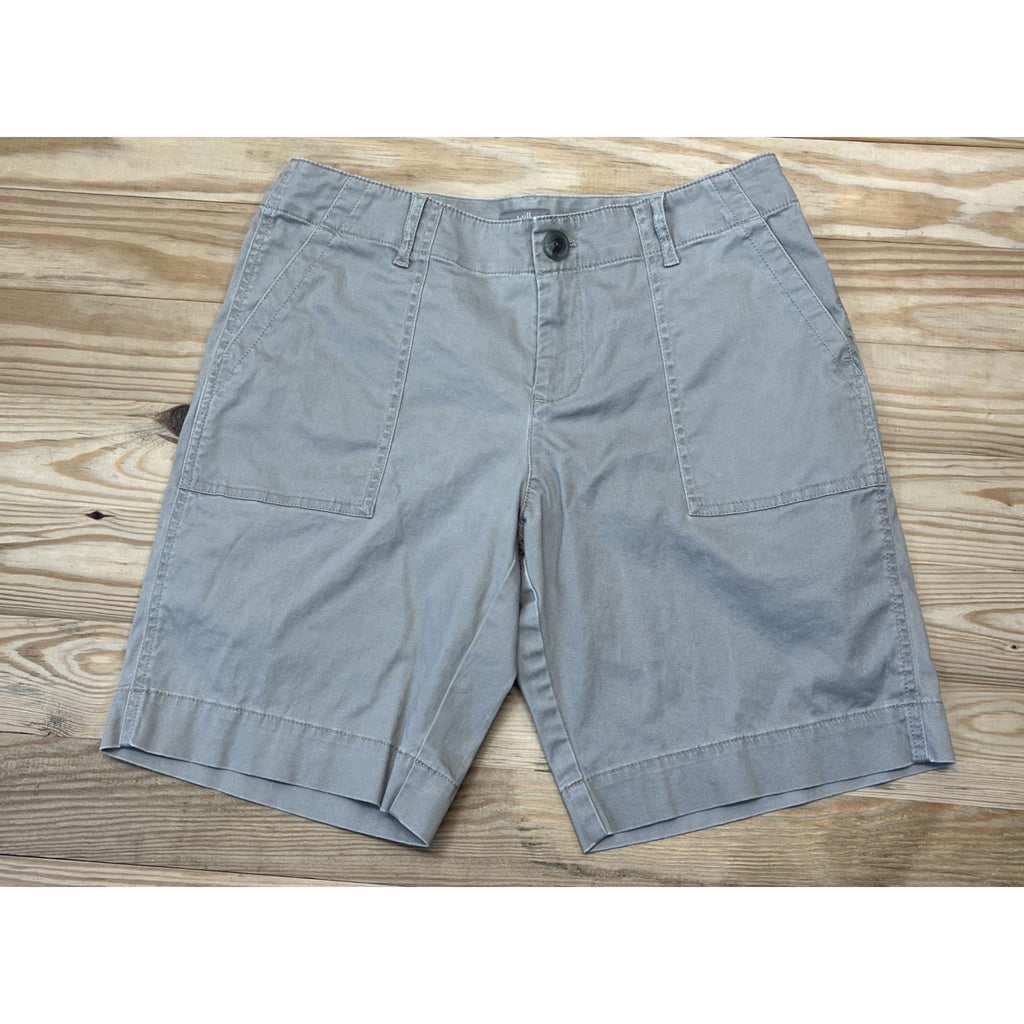J Jill Shorts Womens 4 Beige Stretch Bermuda Casual Pockets Ladies