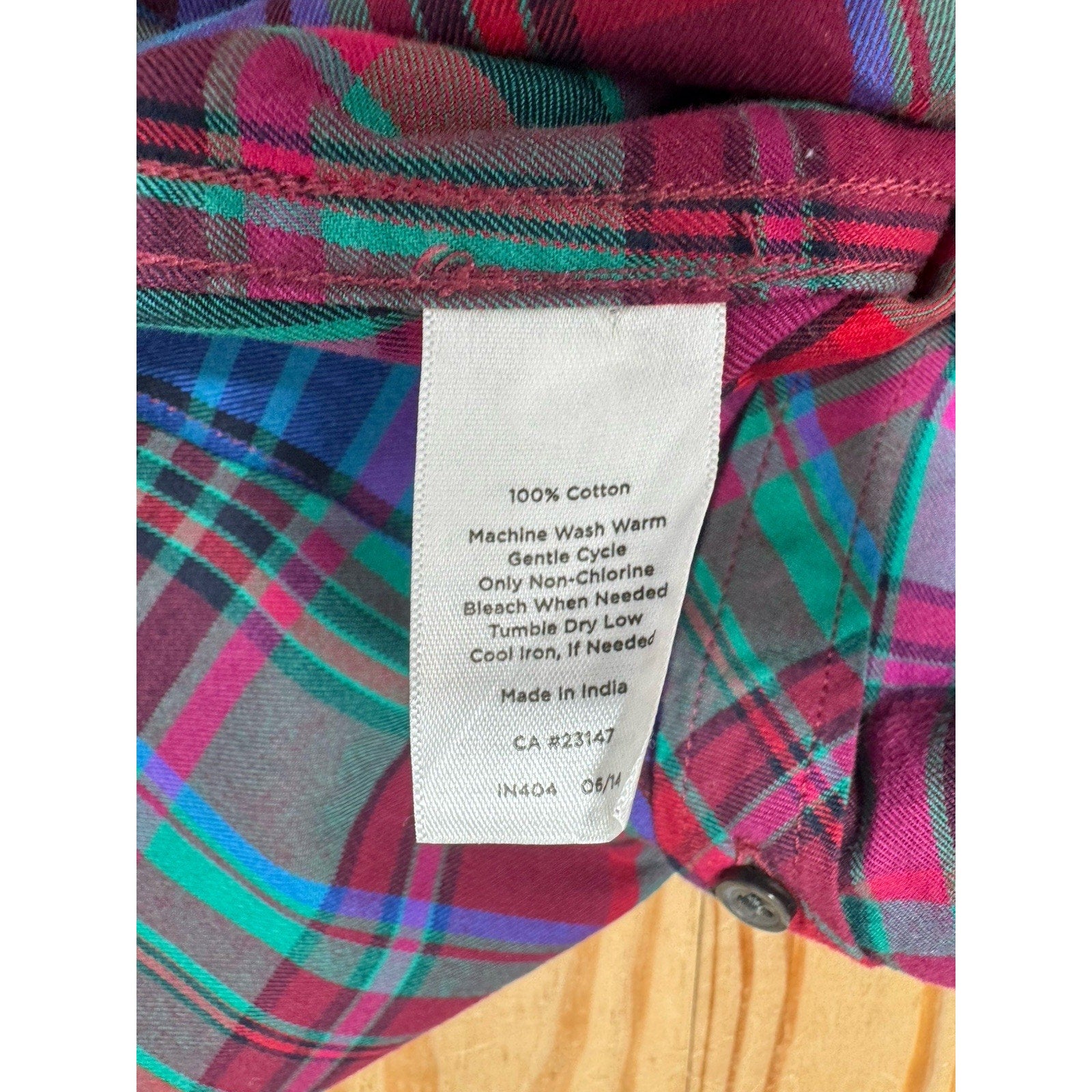 Talbots Vtg Shirt Red Blue Plaid Button Up Sleeveless Women’s Size 1X No Tag