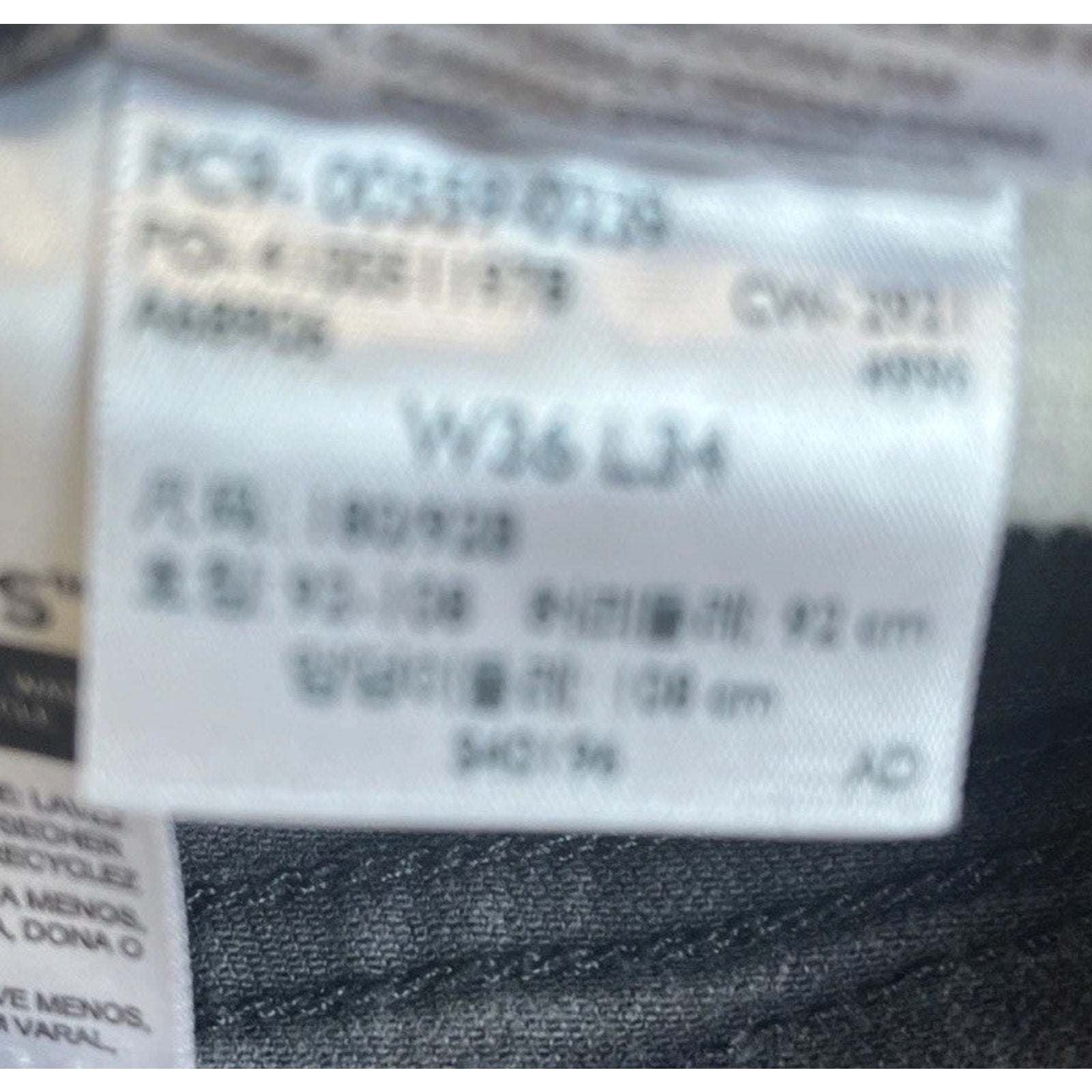 Levi's 559 Relaxed Straight Leg Black Denim Jeans Men's 36x34