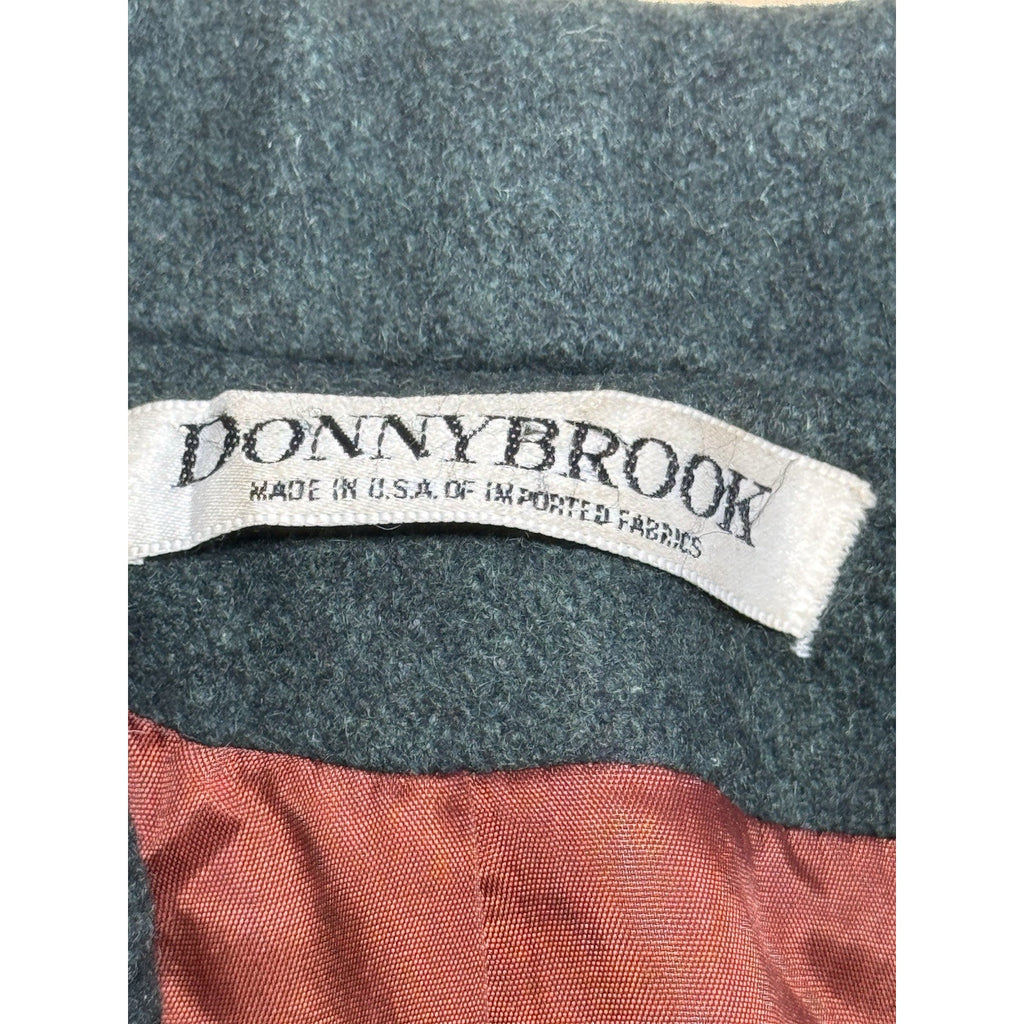 Vintage Donnybrook Wool Coat Green Oversized Blazer USA Gold Button