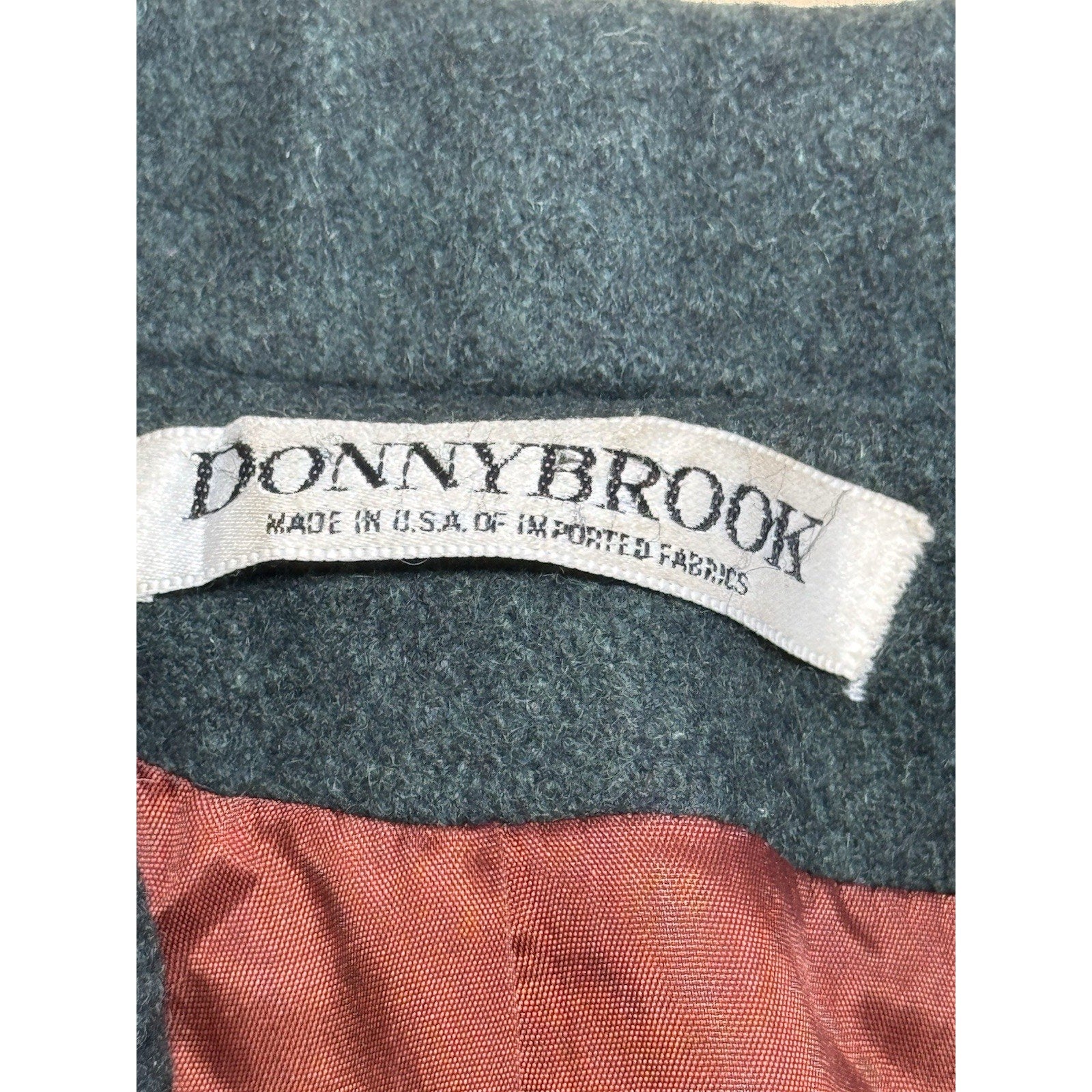 Vintage Donnybrook Wool Coat Green Oversized Blazer USA Gold Button