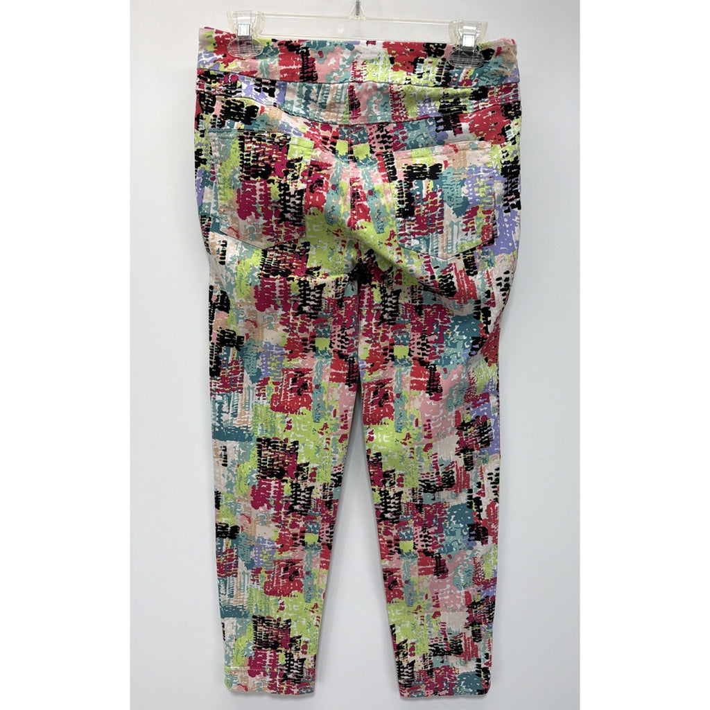 Slim - Sation by Multiples Artsy Abstract Pull On Stretch Pant