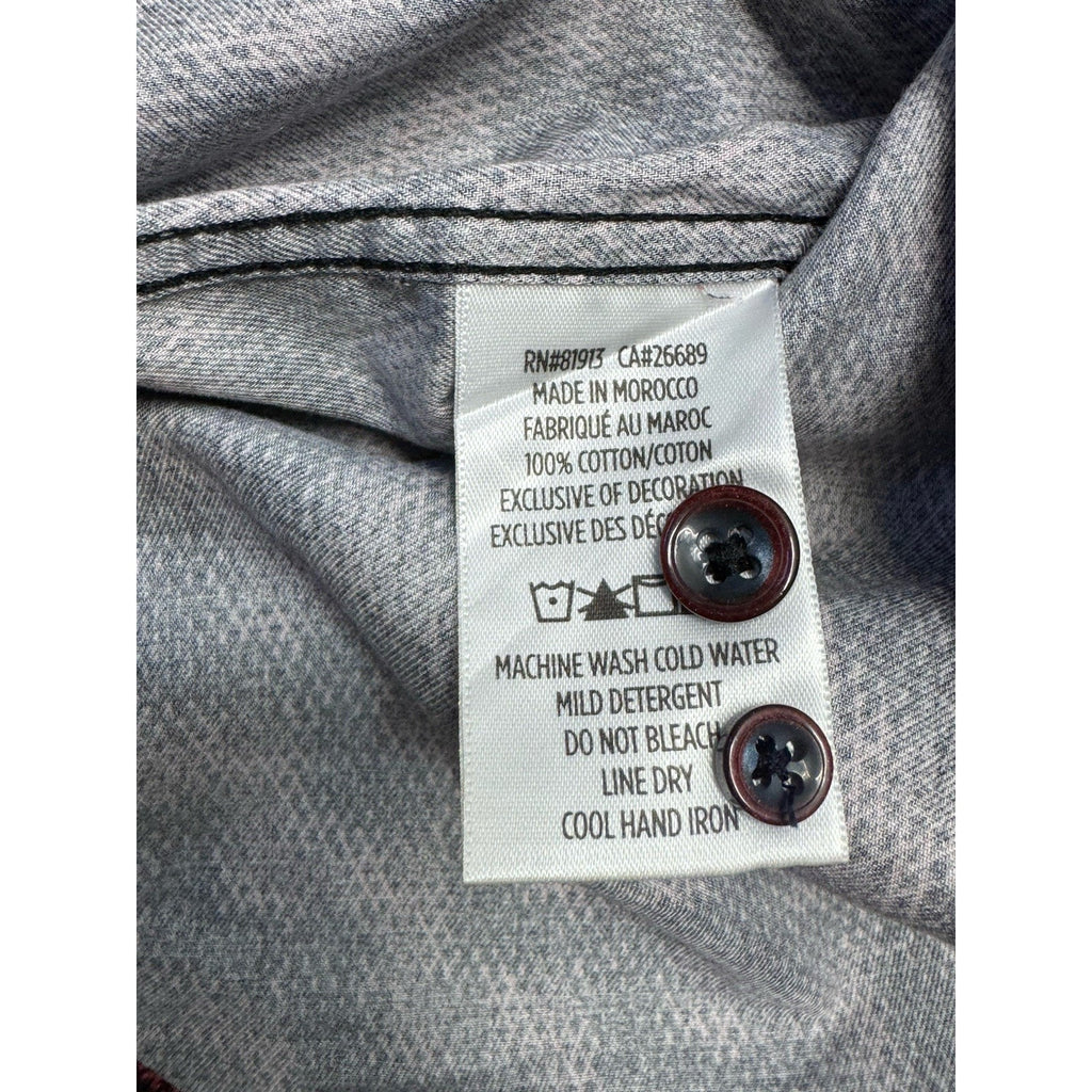 ROBERT GRAHAM Mens SHIRT L CLASSIC FIT Long Sleeves BUTTON FRONT Ruby Diamond