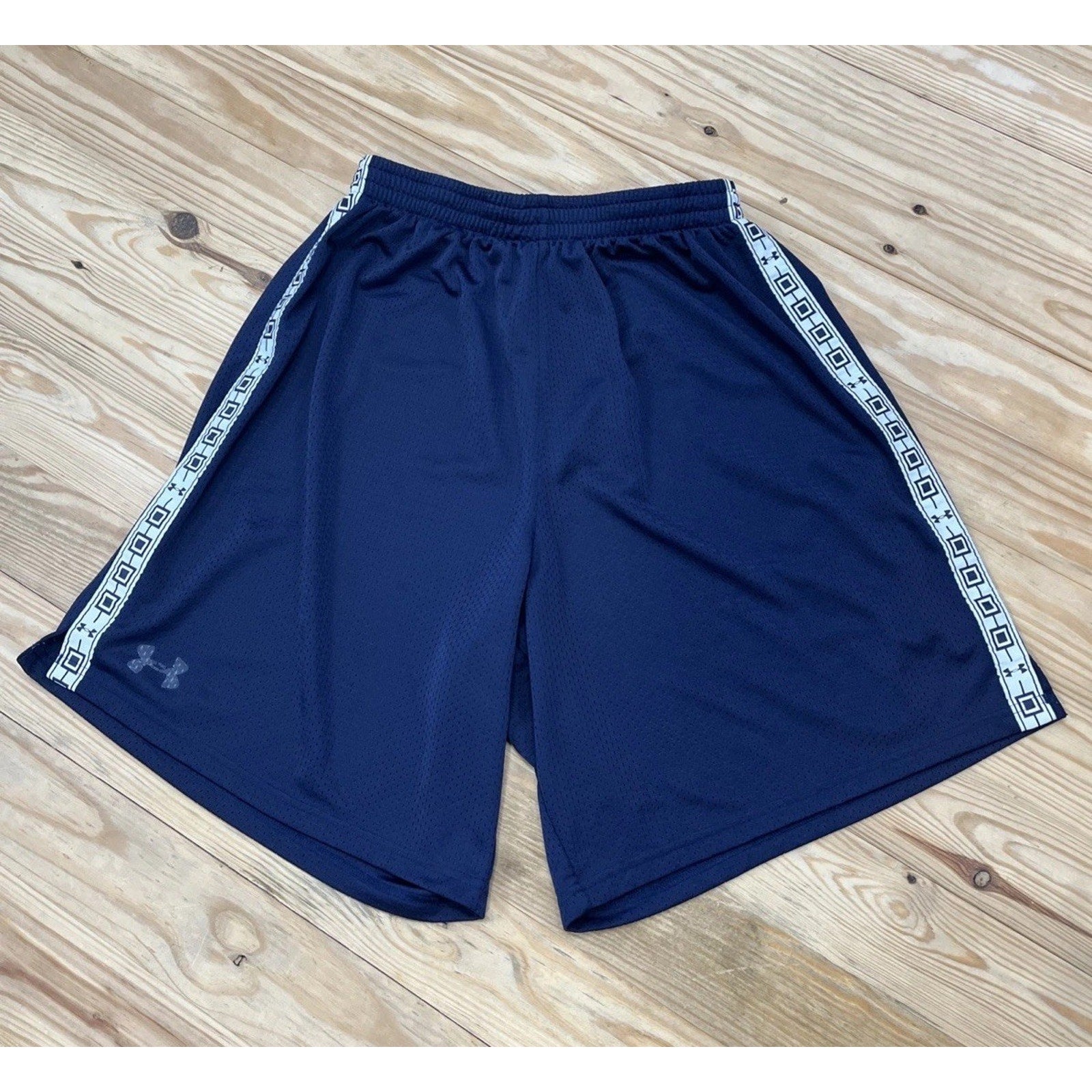 Under Armour Shorts Men L Blue Outdoor Sweat Preppy Athletic Casual Mens
