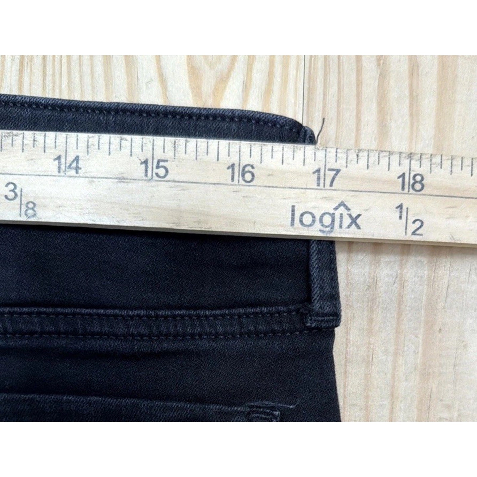 NYDJ Black Denim Sheri Slim Lift Tuck Sure Stretch Jeans Women’s Size 14