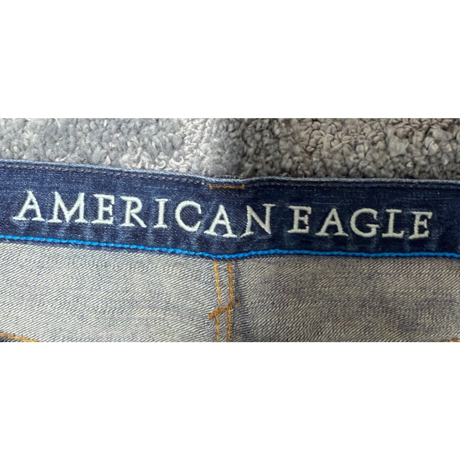 American Eagle Mens Original Skinny Dark Wash Denim Blue Jeans 38x32 Excellent