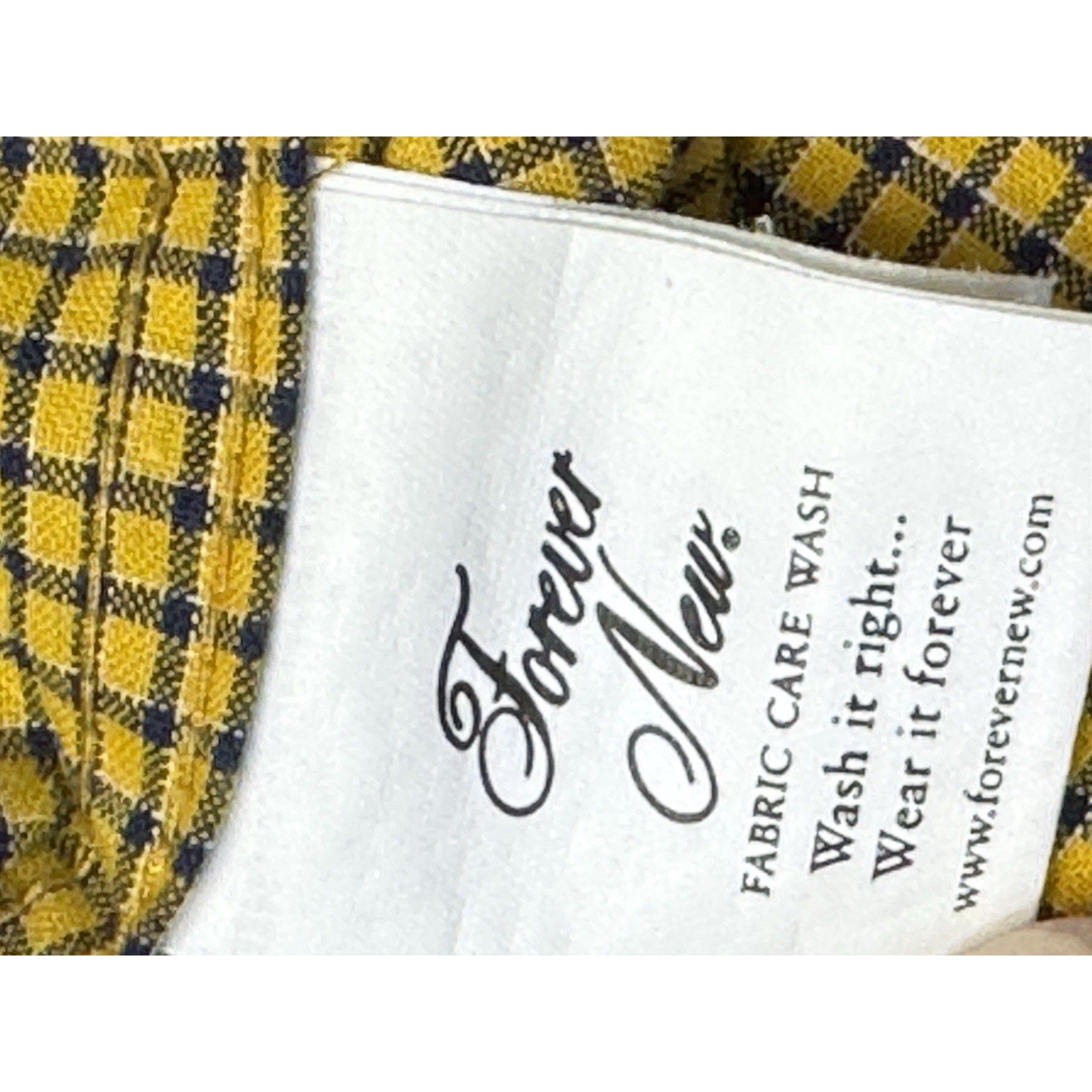 HAGGAR FOREVERNEW Men's Long Sleeve Shirt XL Gold Blue Plaid