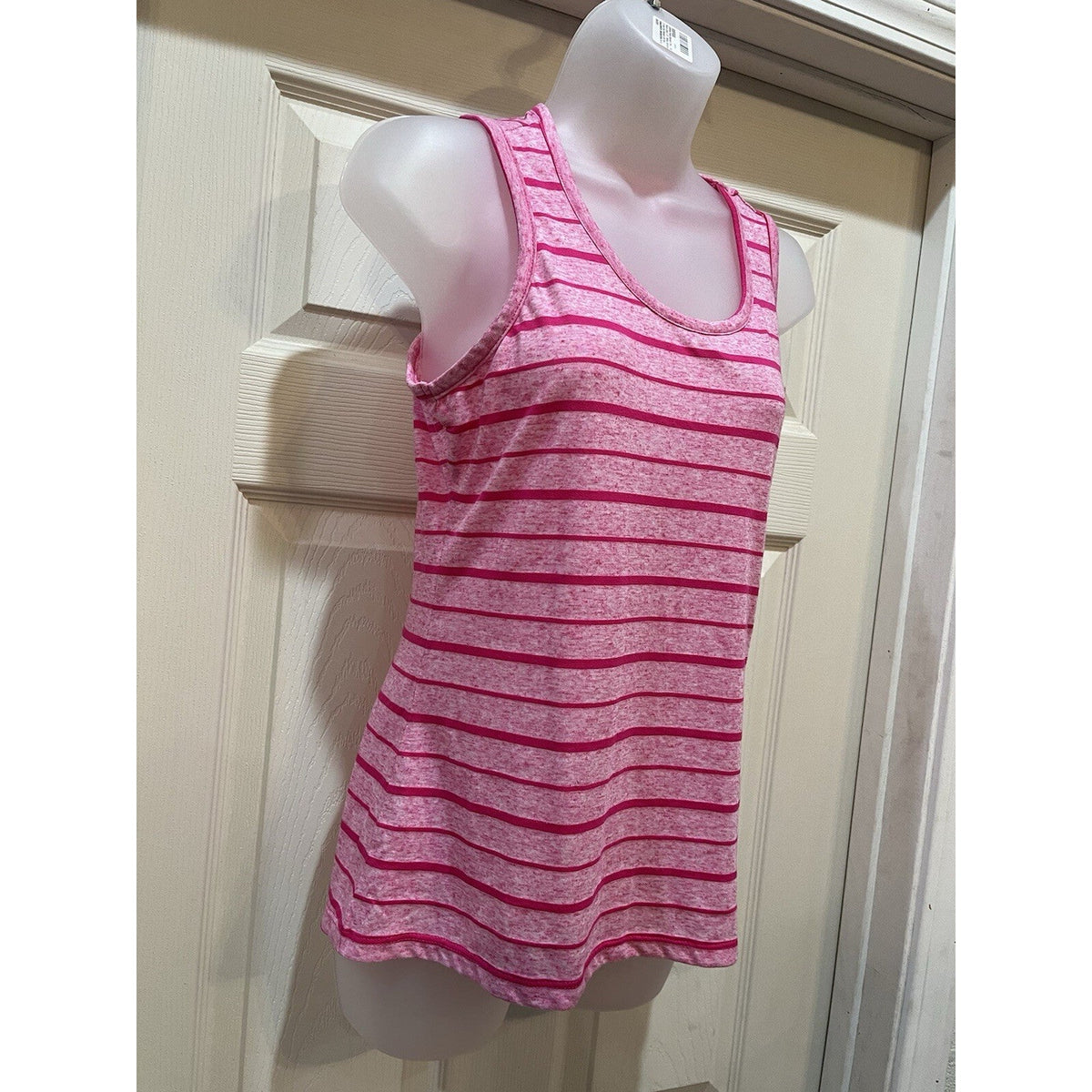 BCG Athletic Women's Tank Top Medium Light Pink Sheer Racerback Lightweight