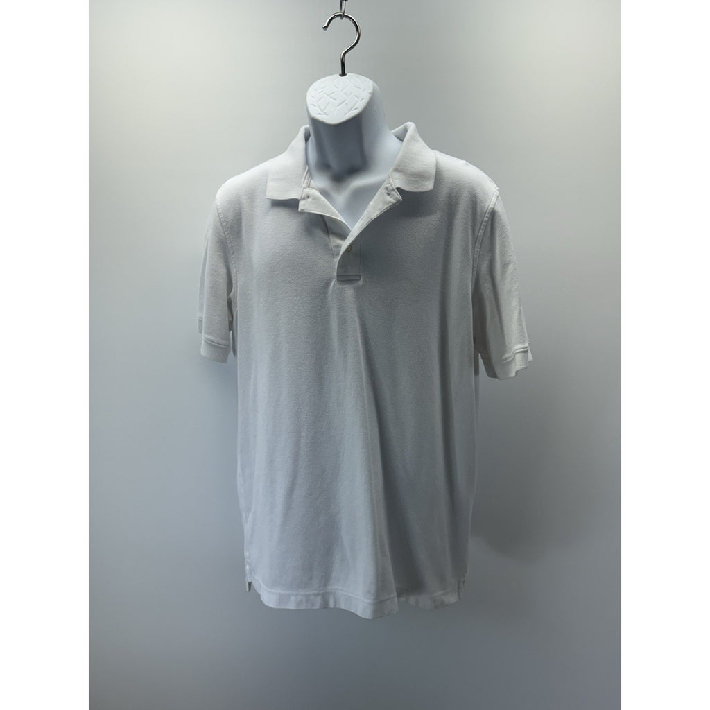 Croft & Barrow White Polo Shirt Men's Size Large Short Sleeve