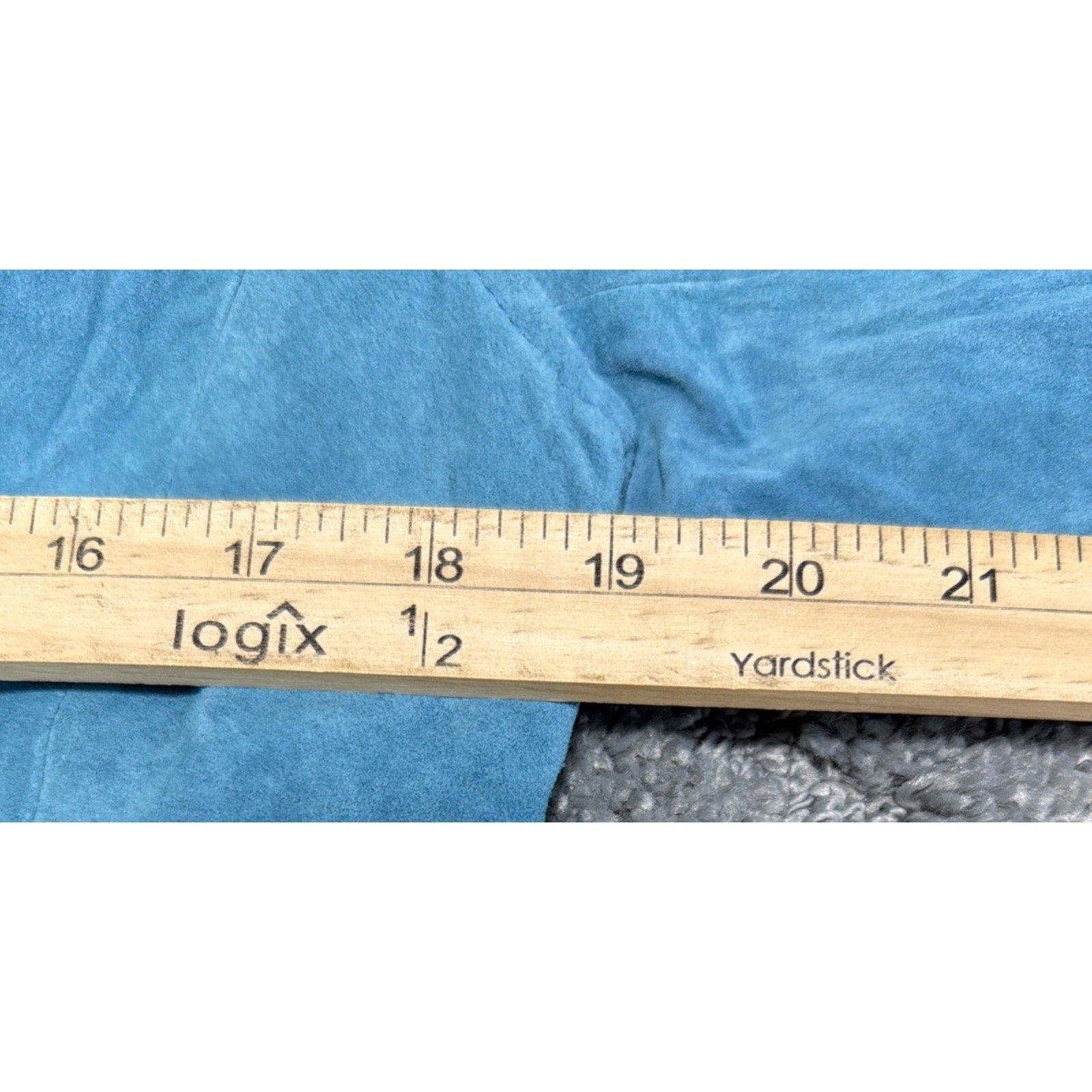 Chadwicks Jacket Teal Genuine Leather Collared Buttons Pockets Lined 12 New