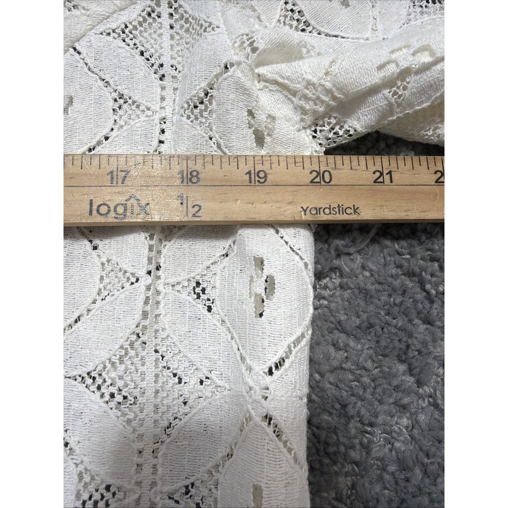 Maurices ALL LACE Embroidered White Lace Cardigan Size Large New