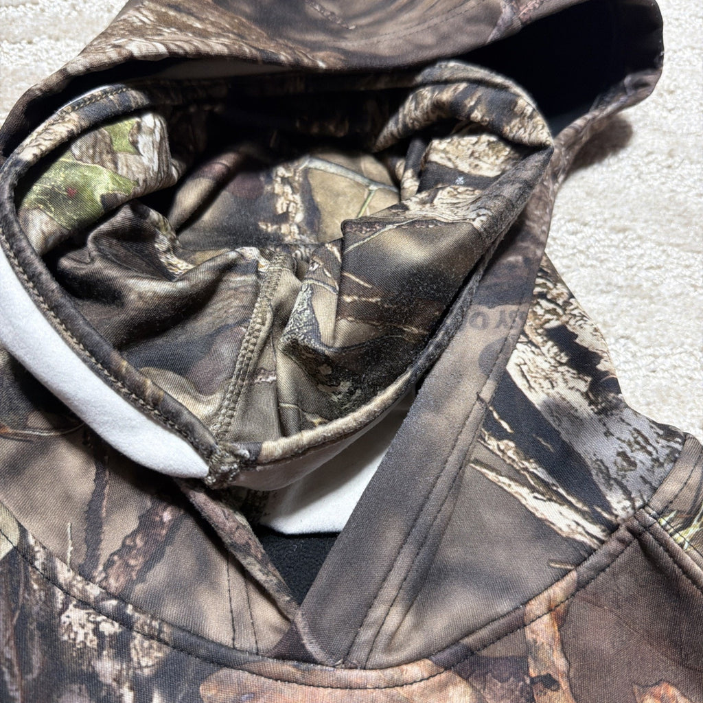 Mossy Oak Break Up Country Fleece Camo Hoodie Mens M Sweatshirt Pockets Hunting