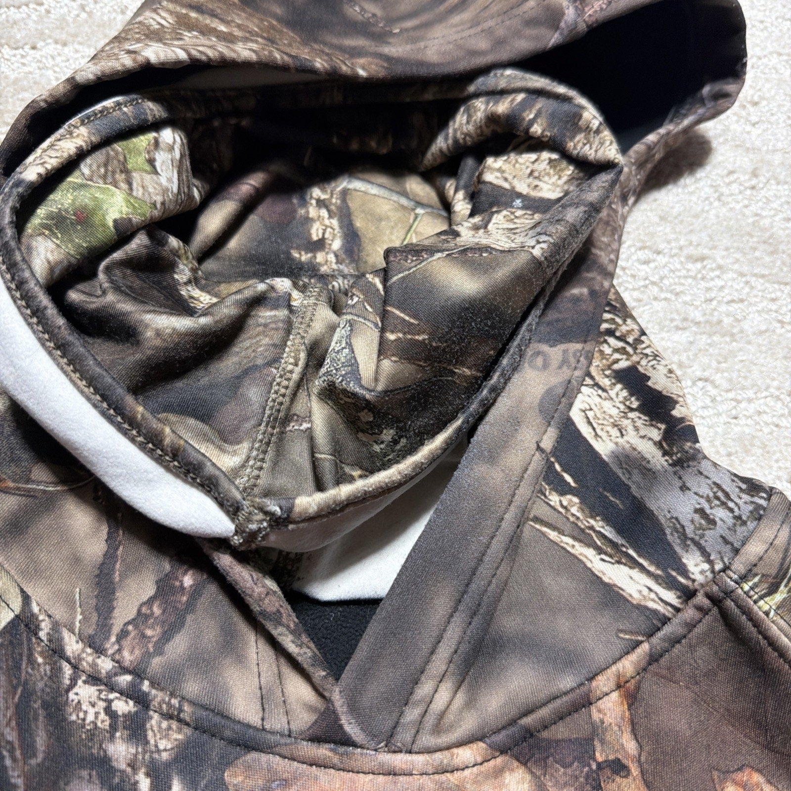Mossy Oak Break Up Country Fleece Camo Hoodie Mens M Sweatshirt Pockets Hunting
