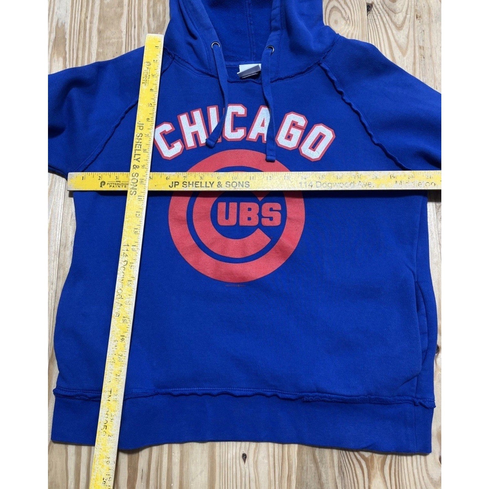 Chicago Cubs 5th & Ocean MLB Hoodie Sweatshirt Blue Pockets Women's Size M 2015