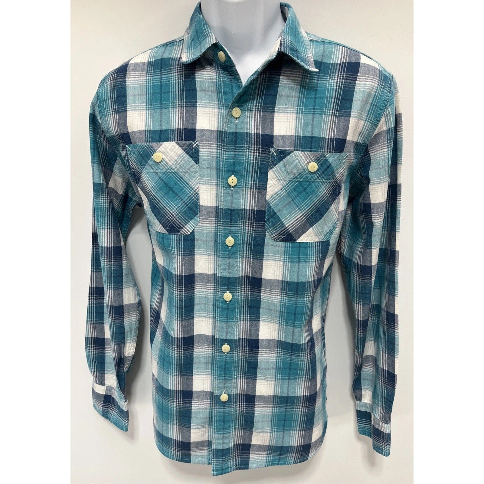 American Eagle Mens Seriously Soft Long Sleeve Casual Button Down Size Medium