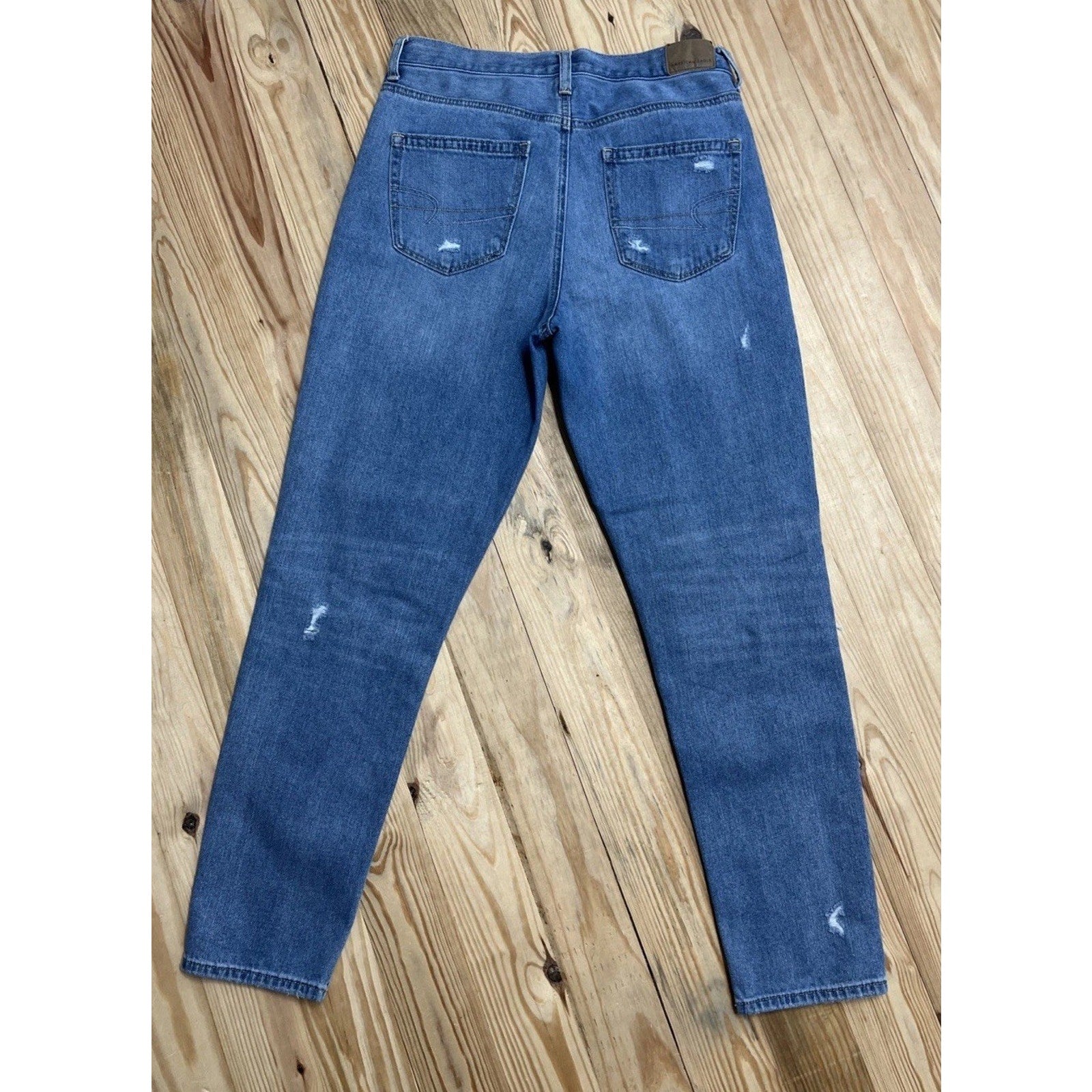 AE AMERICAN EAGLE MOM JEAN STRETCH WOMENS JEANS SIZE 6