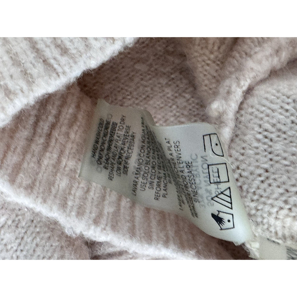 Calvin Klein Sweater Pullover Beige Knit Long Sleeve Round Neck Women’s Large