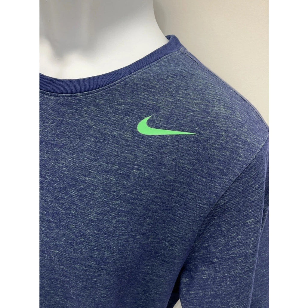Nike Shirt Mens M Blue Dri Fit Short Sleeve Active Crewneck Training Running