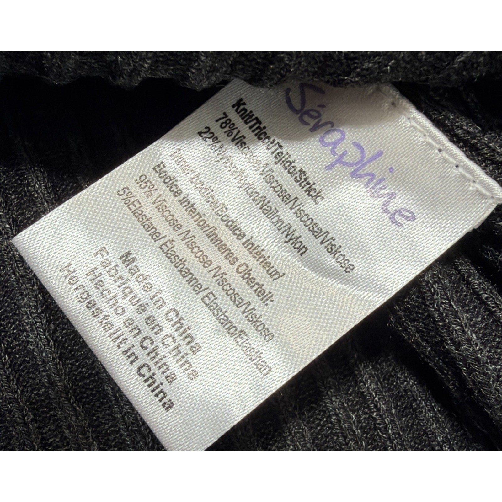 Seraphine Cropped Turtleneck Ribbed Viscose Stretch Sweater 8 Minimalist NWT