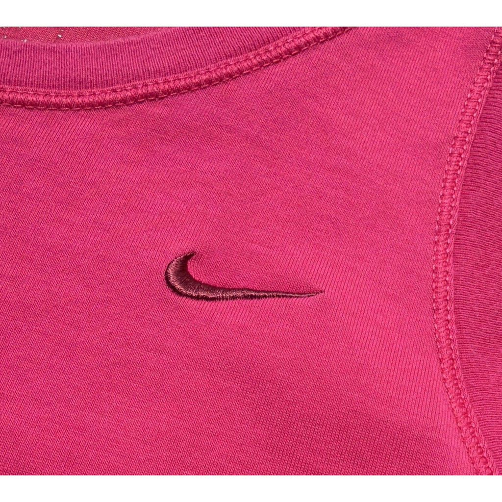 Nike Sports Tank Cotton Women's Pink Embroidered Tank Top Size XL 234768-660