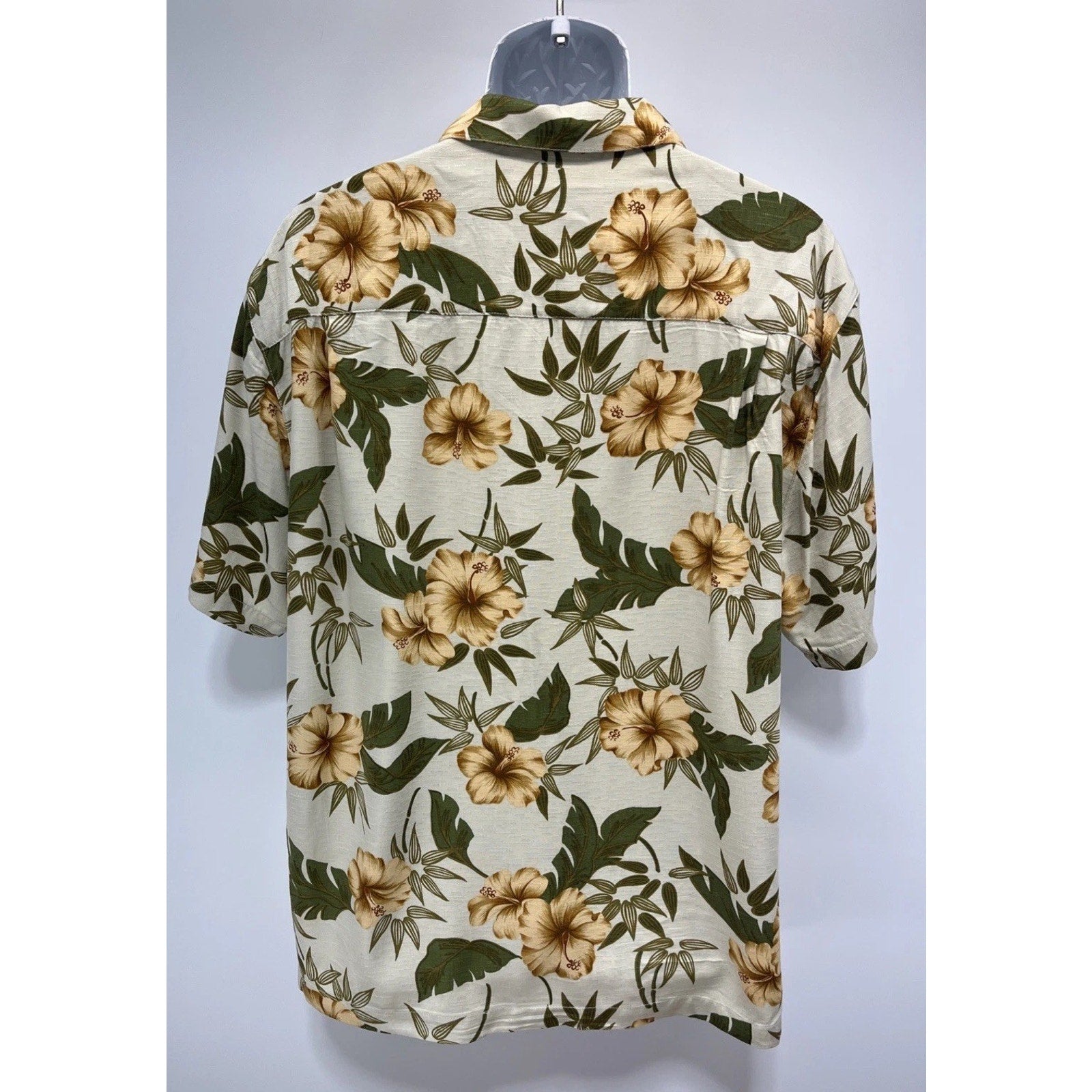 Mens La Cabana Multicolor Aloha Hawaiian Island Rayon SS Casual Shirt sz M