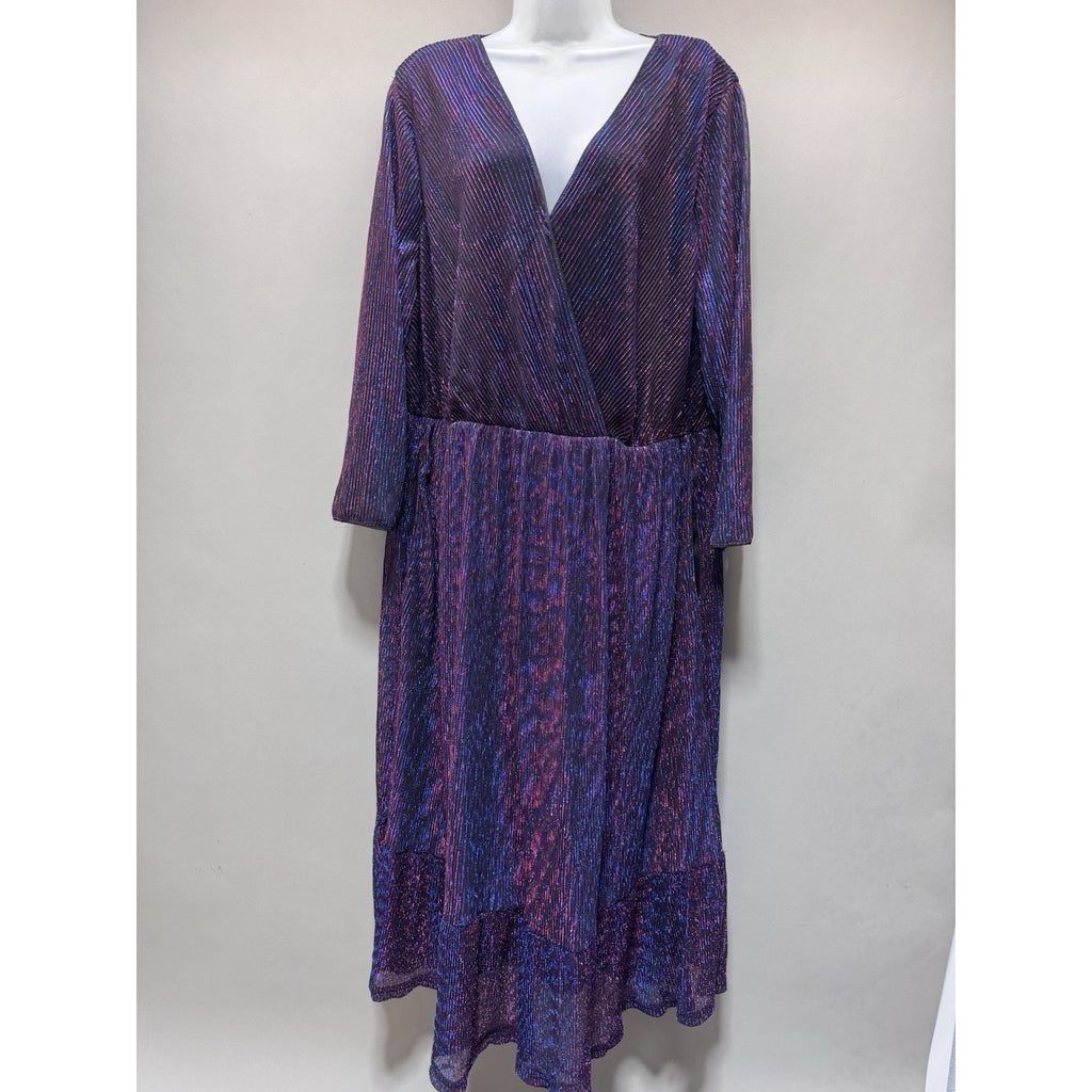 Bloomchic Dress Purple Black Sheer Shimmery Fairy Witchy Women’s Size 22-24 New