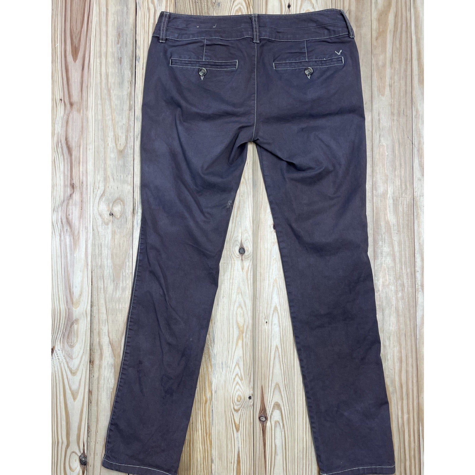 American Eagle Jeans Womens sz 2 Brown Denim Skinny Leg Low Rise 29x28