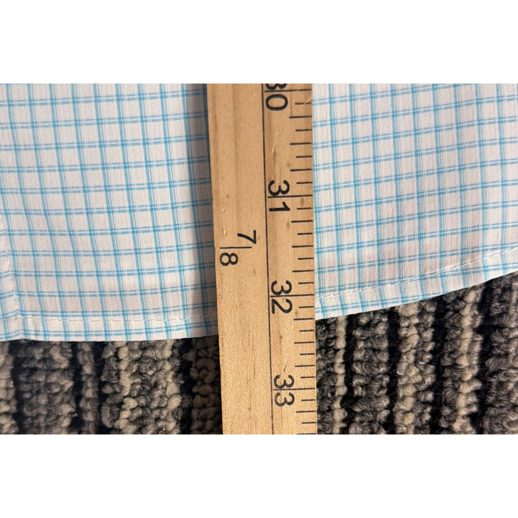 Columbia Mens XL PFG Super Tamiami S. Sleeve White Blue Plaid Button Shirt NWT
