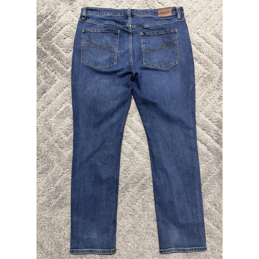 Brothers & Sons Jeans Mens 40x32 Slim Straight Blue Denim Pants Casual
