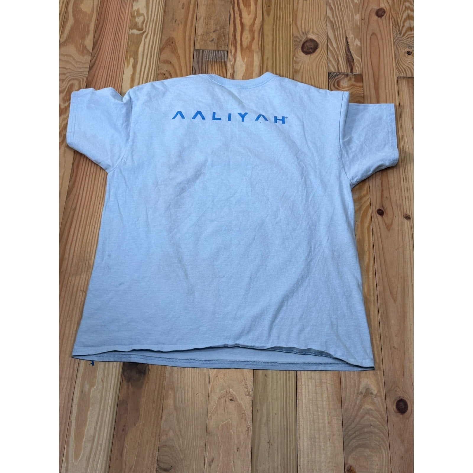 Aaliyah Light Blue Unisex Band T-Shirt Size Large By Aaliyah Brand