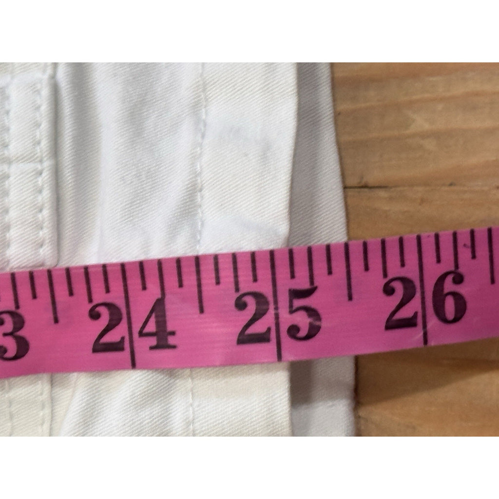 Koret Button Front Jacket Women's Size 8 Petite White With Brown Buttons