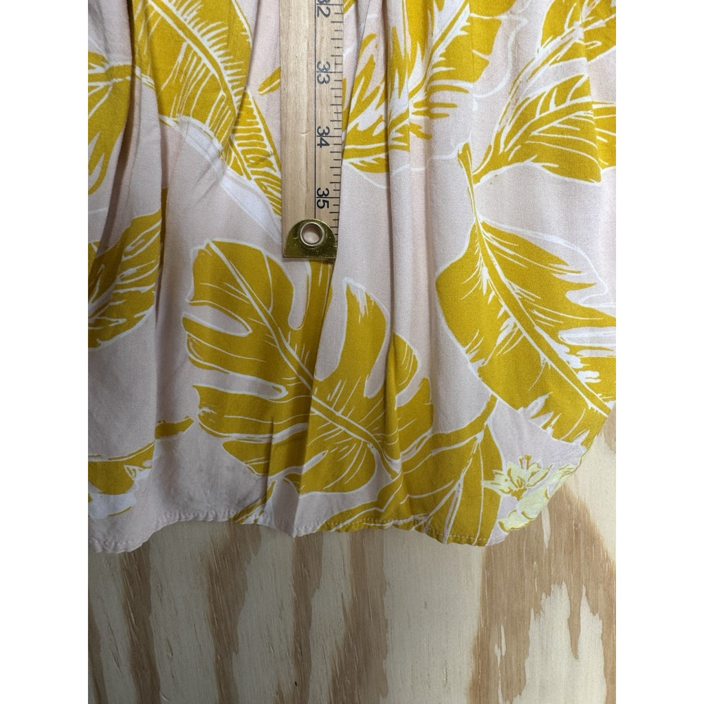Wild Fable Sundress MIDI Beach Slip Dress Yellow Floral Women's Sz Small