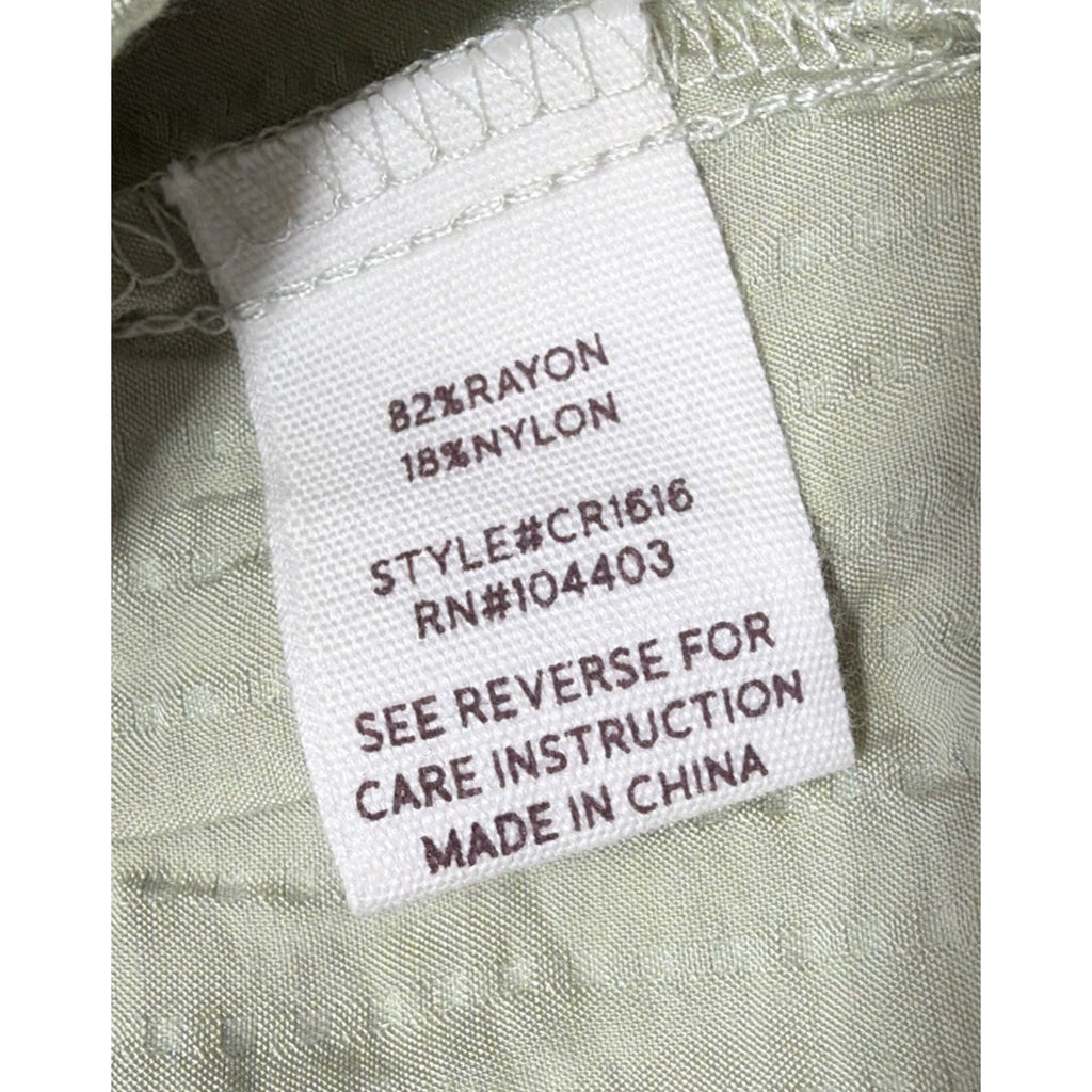 Blu Pepper Tunic Tank Embroidered BOHO Green Women's Size Large New