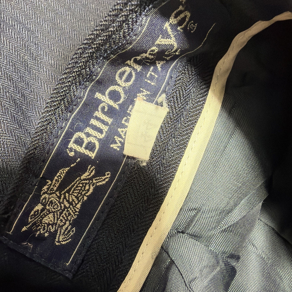 Vintage Burberry Pants Mens EU 44 blue Tailored Trousers Made in Italy 28x27