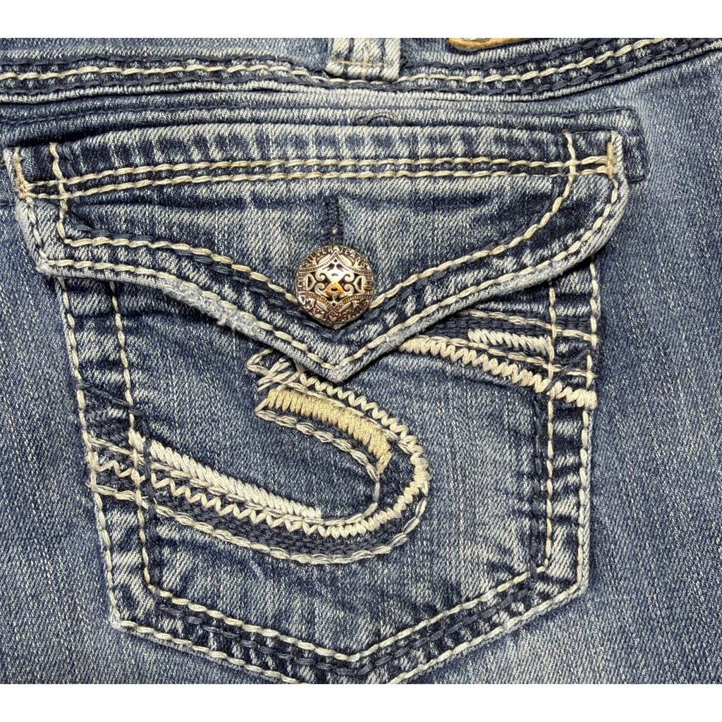 Silver Jeans Suki Surplus women’s stretch blue denim Bootcut jeans size 32x31