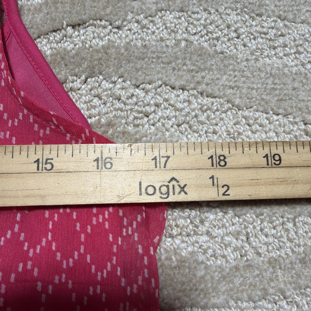 Old Navy Tank Women Small Pink Casual Summer Career Sleeveless Peplum Blouse NWT