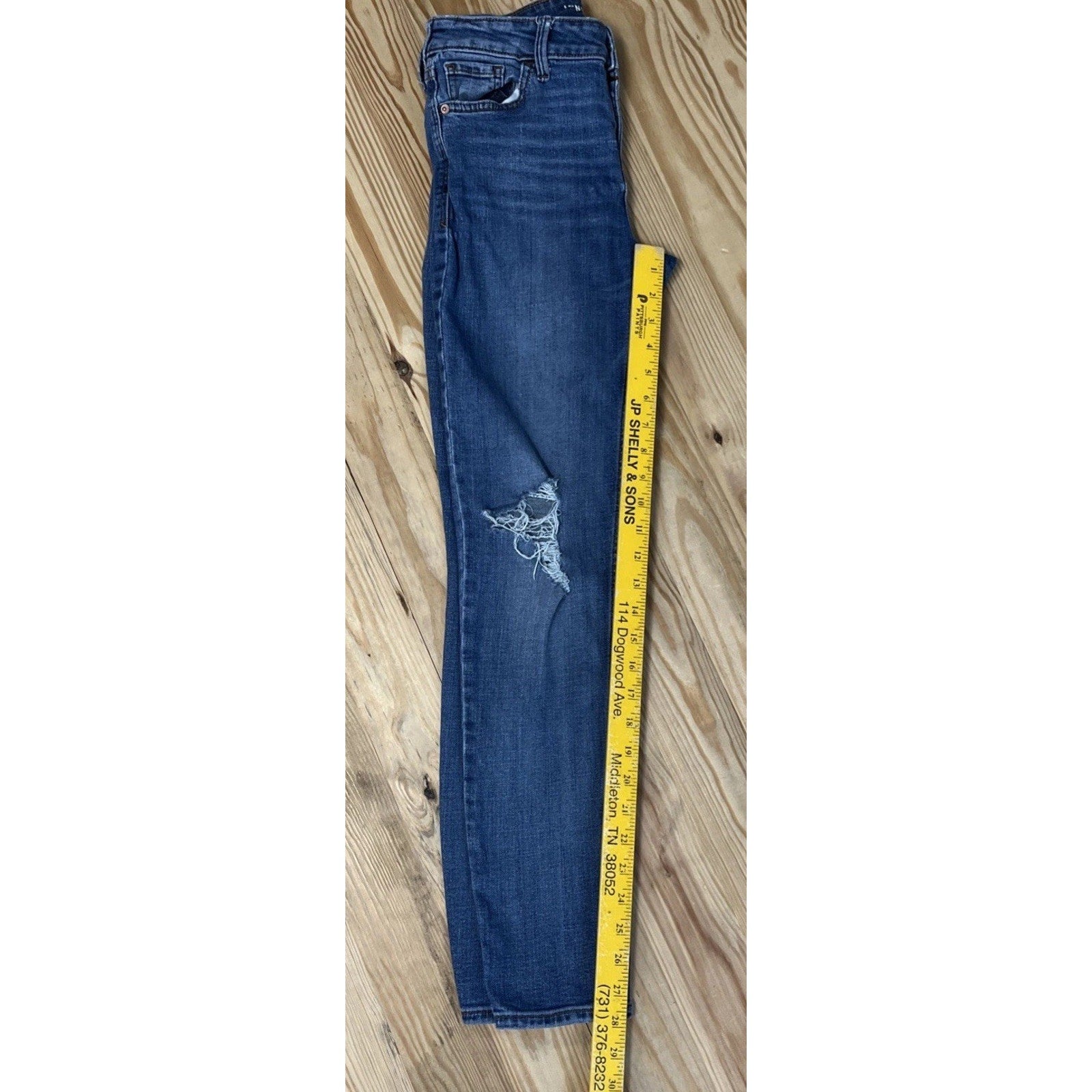 Old Navy Size 6 Rockstar Mid Rise Jeans Stretch Skinny Dark Wash