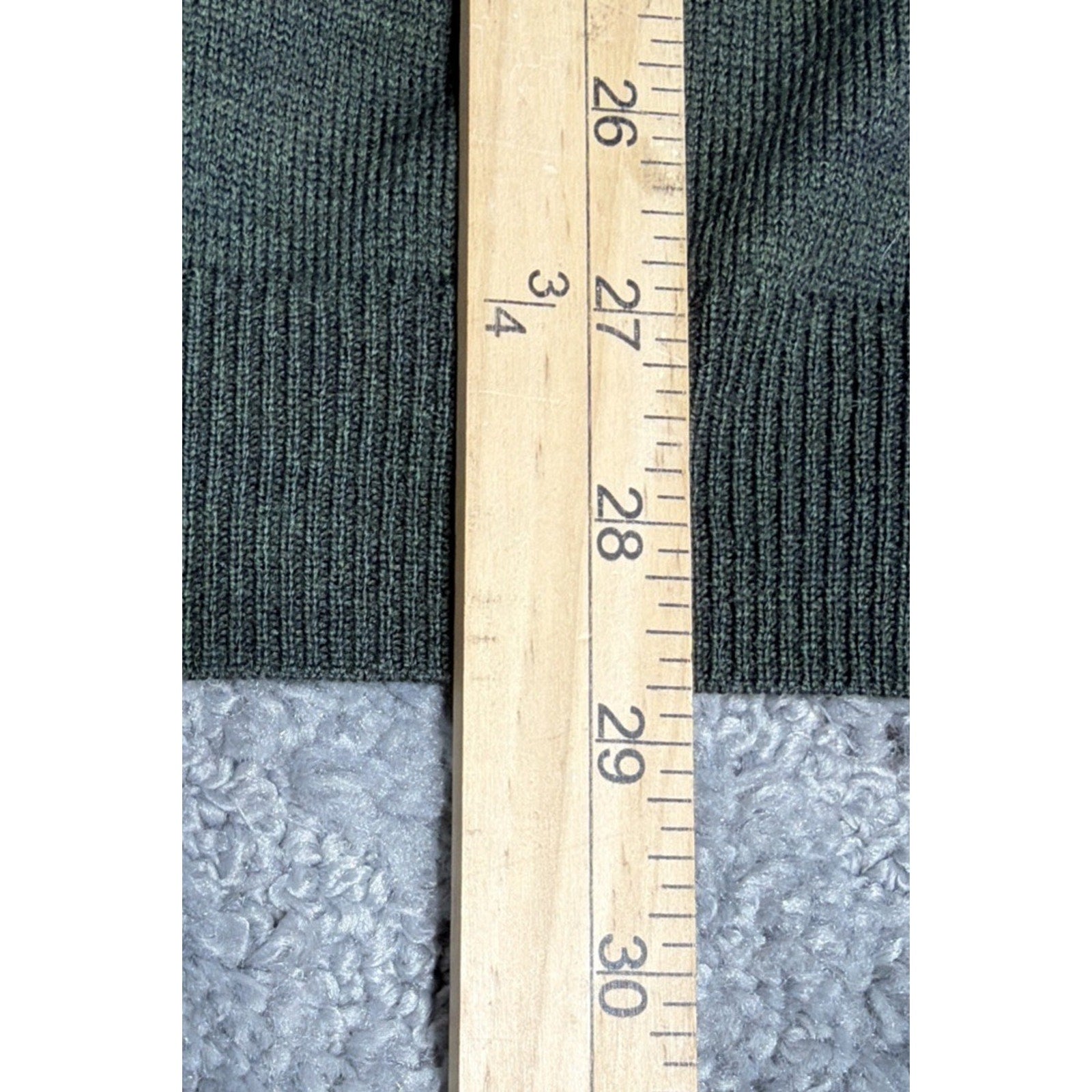 Brooks Brothers Sweater Men's XL Green Merino Wool V-Neck Stretch Preppy Casual