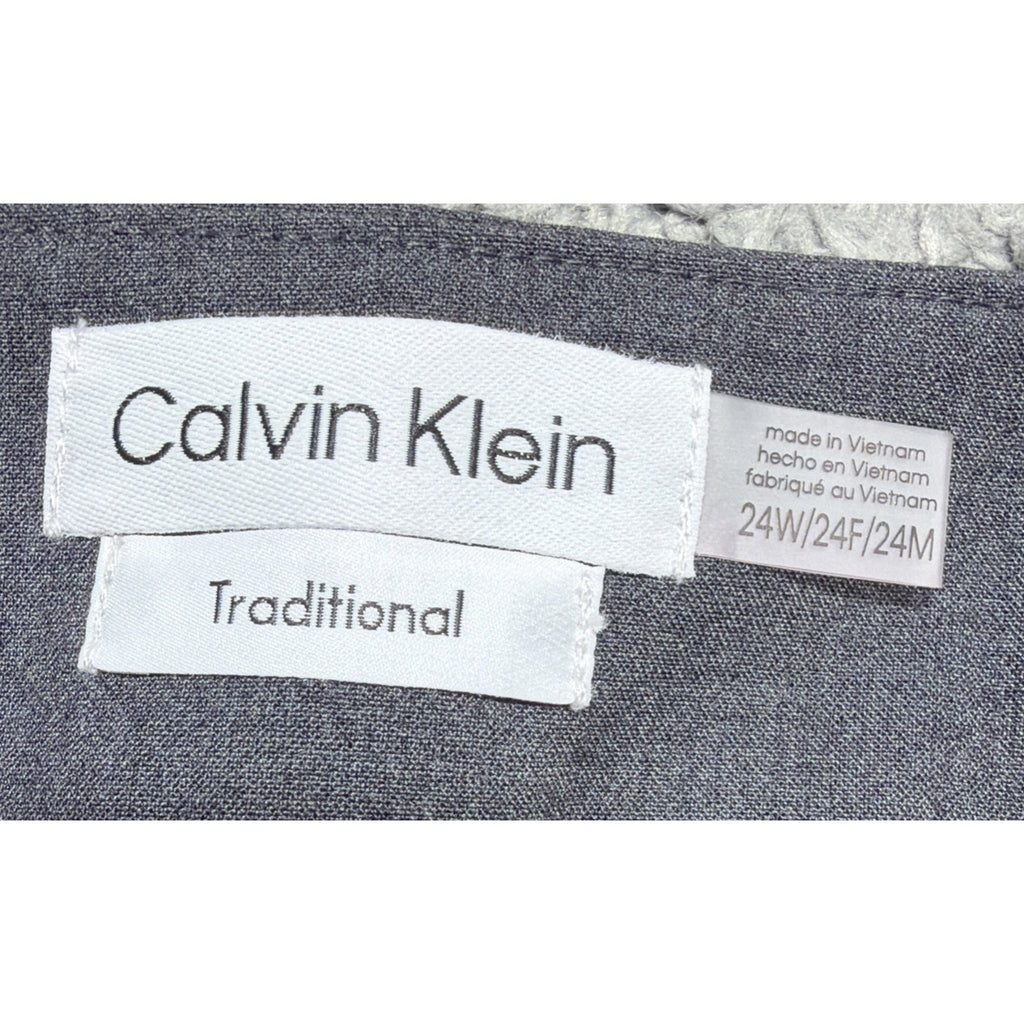 Calvin Klein Womens Size 24W Gray Traditional Fit Dress Pants 31" Inseam NWT $99