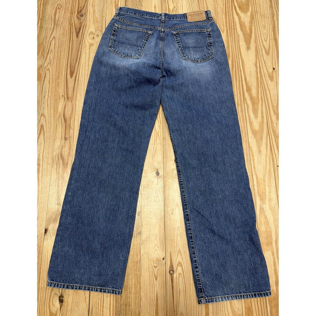 Vintage Abercrombie & Fitch Jeans Mens 32 Button Fly Wide Leg Baggy Y2K Made USA