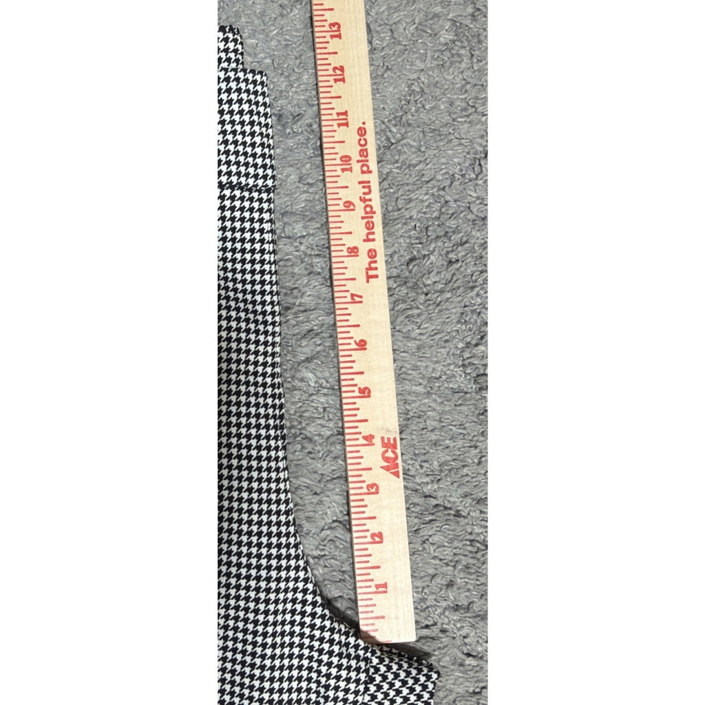Kin Rogers Houndstooth Tummy Control Pull On Straight Dress Pants Size 16 S NWT