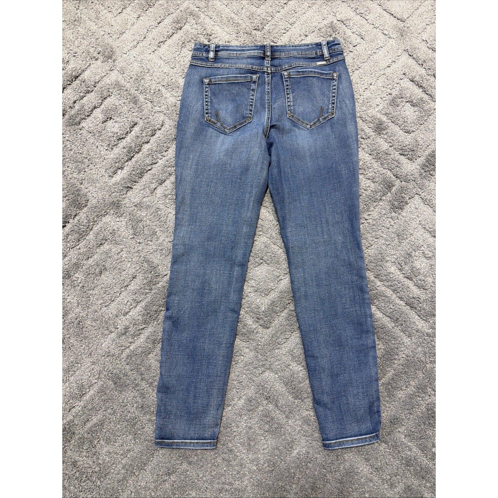 INC Denim Women's Floral Embroidered Gemstone Skinny Jeans 10 Boho Western