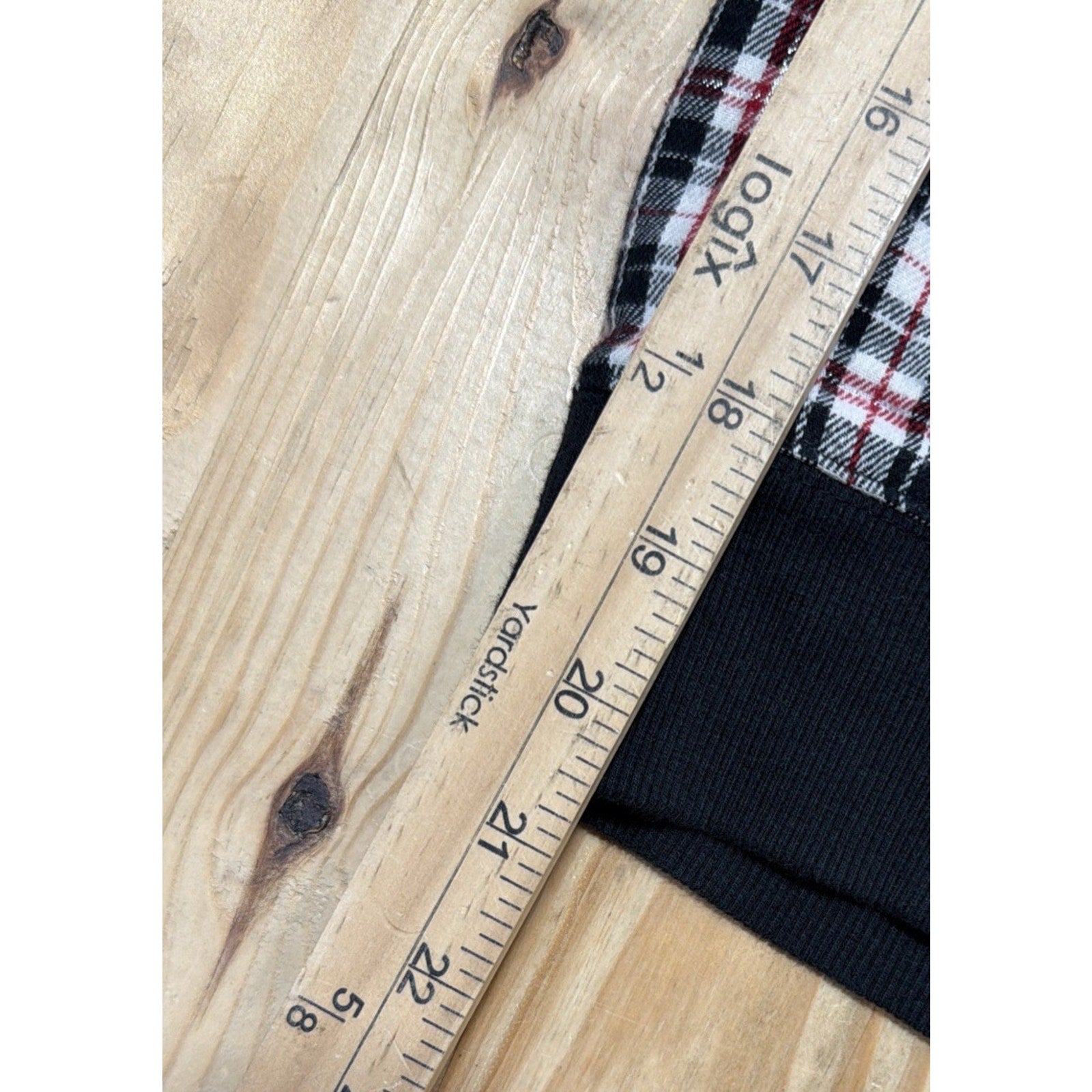 Disneyland Resort hoodie zip Mickey Black Mickey reversible plaid Women’s Small