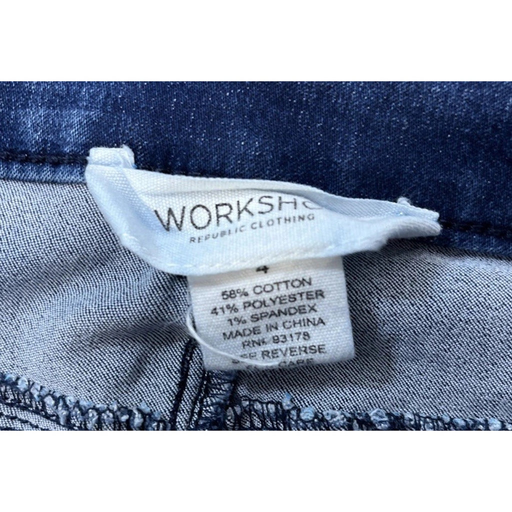 Workshop Republic Clothing Women’s Crop Dark Wash Blue Skinny Jeans Pants Size 4