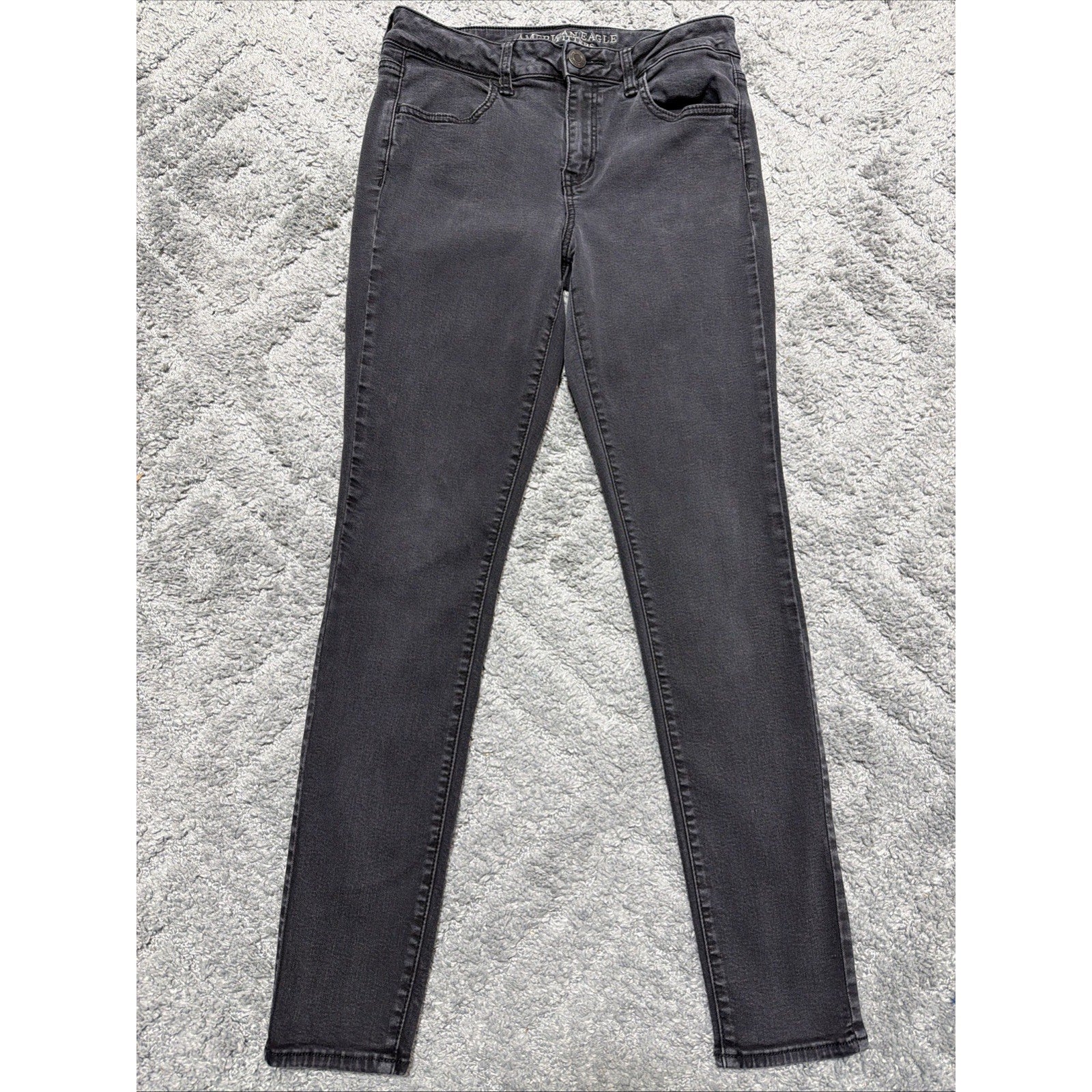 American Eagle Super Stretch High Rise Jegging Jeans Women's 10 Black 29x29