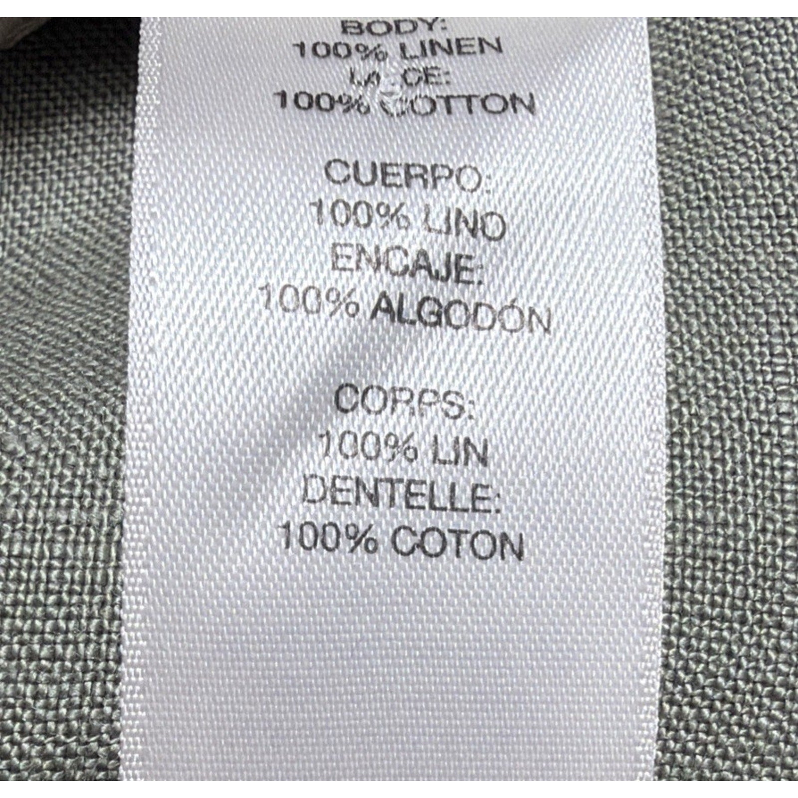 Chico's Linen Crochet Lace Back Vest 3 XL Olive Green Excellent Button Front